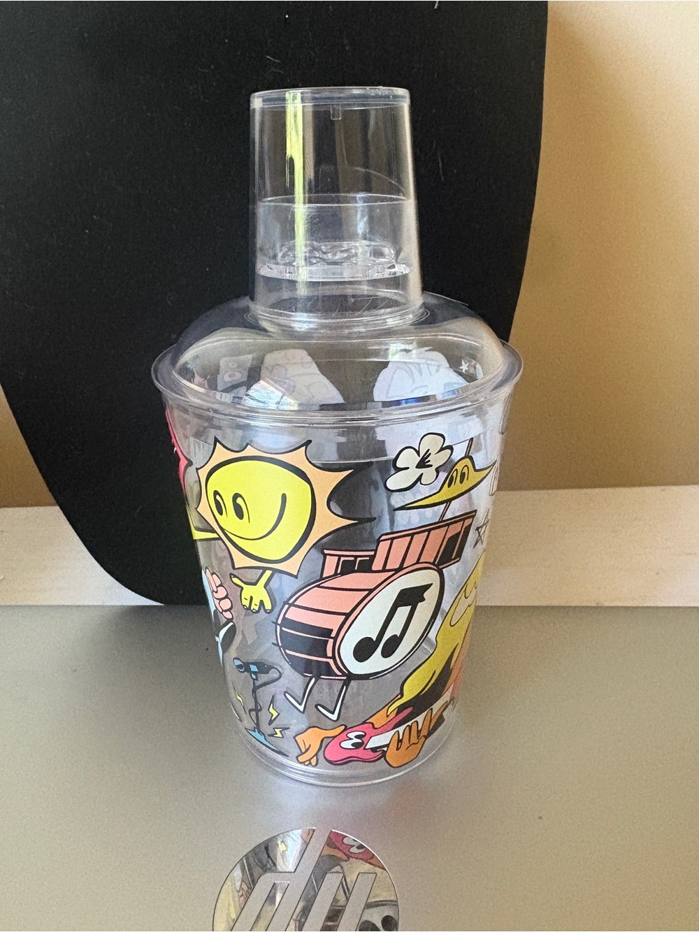 Upper Hand Art Cartoon Plastic Tumbler